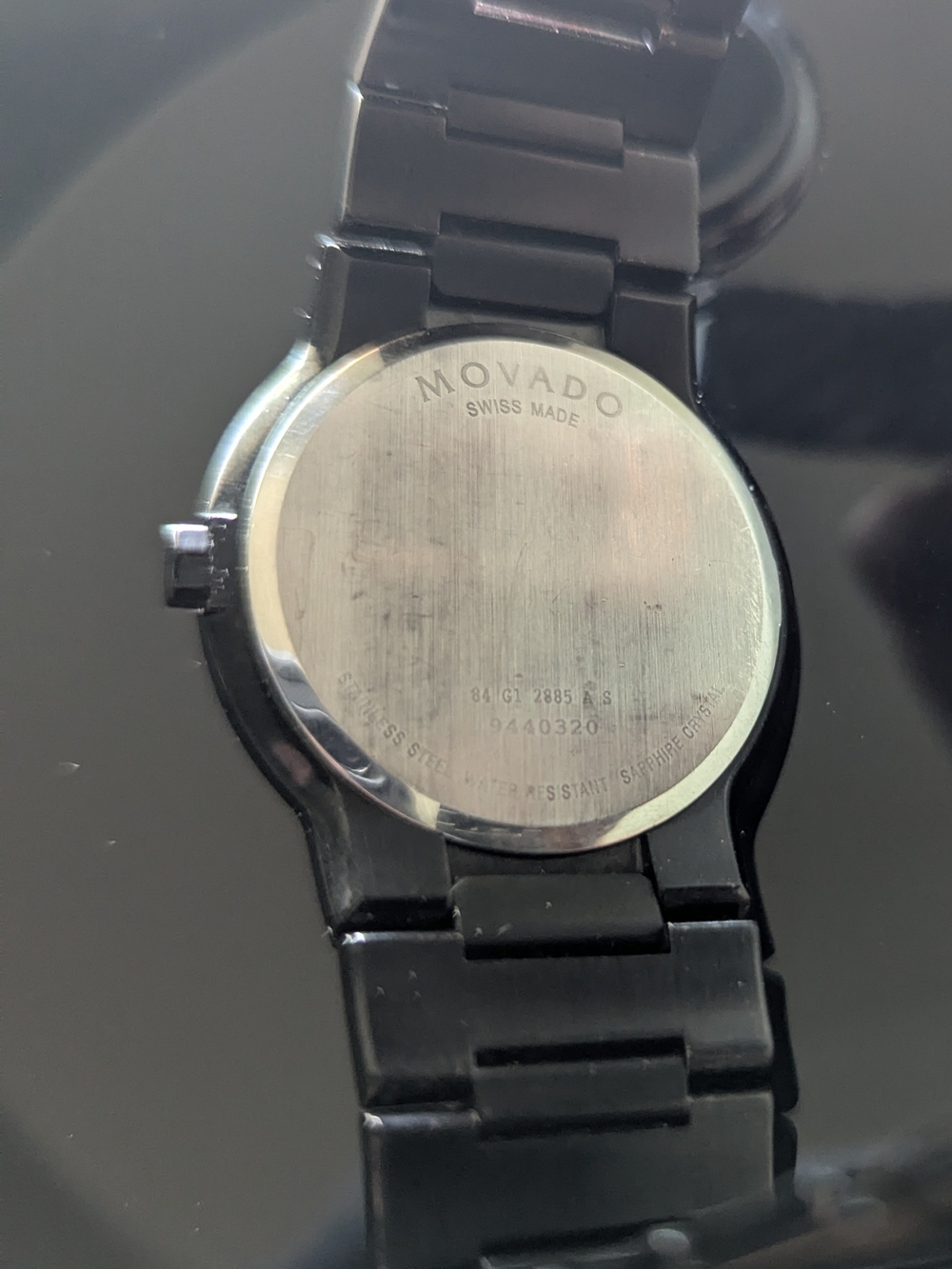 Movado Black Dial Diamond Bezel Men's Watch - Picture 9 of 12
